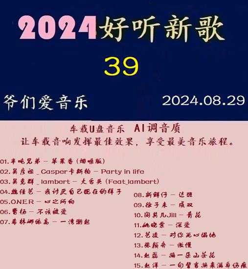 群星《2024好听新歌39》AI调整音效【WAV分轨】